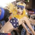 Lady Gaga gets down, post-mass poisoning, in the Telephone video.