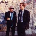 Lenny Bernstein (left) with Craig Urquhart at the Berlin Wall