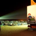At FiSahara, films are screened at night in the centre of the camp onto a multiplex-sized screen