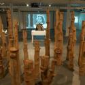 Foreground: Clone Installation (1980-1982) by Keith Brown. Background film: Communion (2010) by Nina Danino