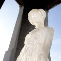 On the roof of Blythe House: 'Armoured' shimmers in the light