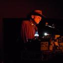 The spry Simeon Coxe operates his esoteric machines