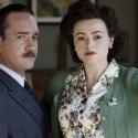 Enid Blyton (Helena Bonham Carter) curbs her enthusiasm for long-suffering husband Hugh Pollock (Matthew Macfadyen)