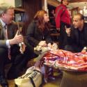 Professor Richard Weston, purveyor of digital-print scarves (very now, darling), and Theo Paphitis