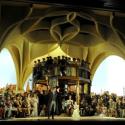 Nuremberg's beloved Hans Sachs (Gerald Finley) addresses the midsummer crowds